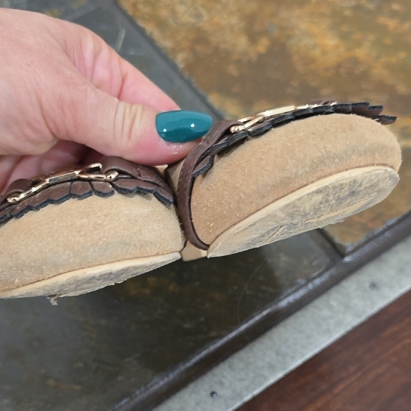 Janie and Jack Tan and Brown Flats - Picture 9 of 11